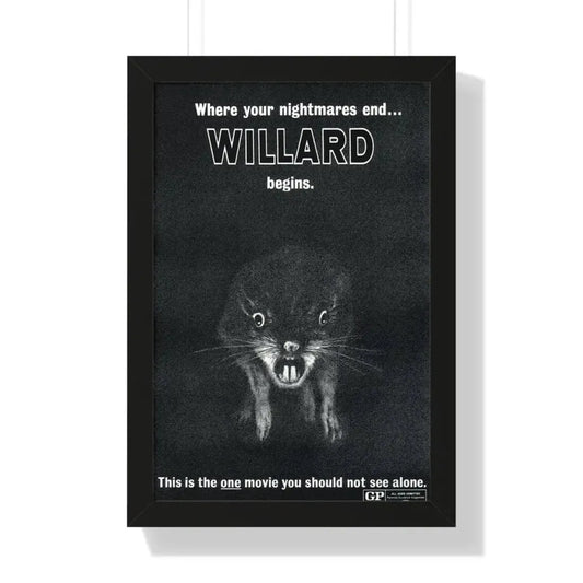 WILLARD (TEASER) 1971 - Framed Movie Poster 16″ x 24″ Black - The Sticker Space