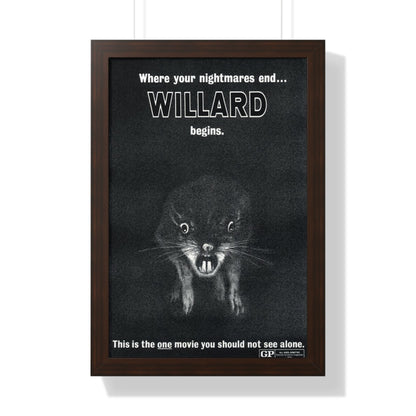 WILLARD (TEASER) 1971 - Framed Movie Poster-16″ x 24″-The Sticker Space