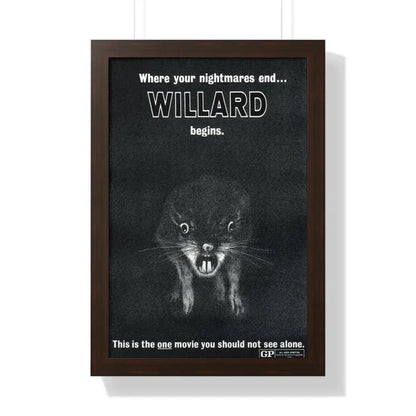 WILLARD (TEASER) 1971 - Framed Movie Poster 16″ x 24″ Walnut - The Sticker Space