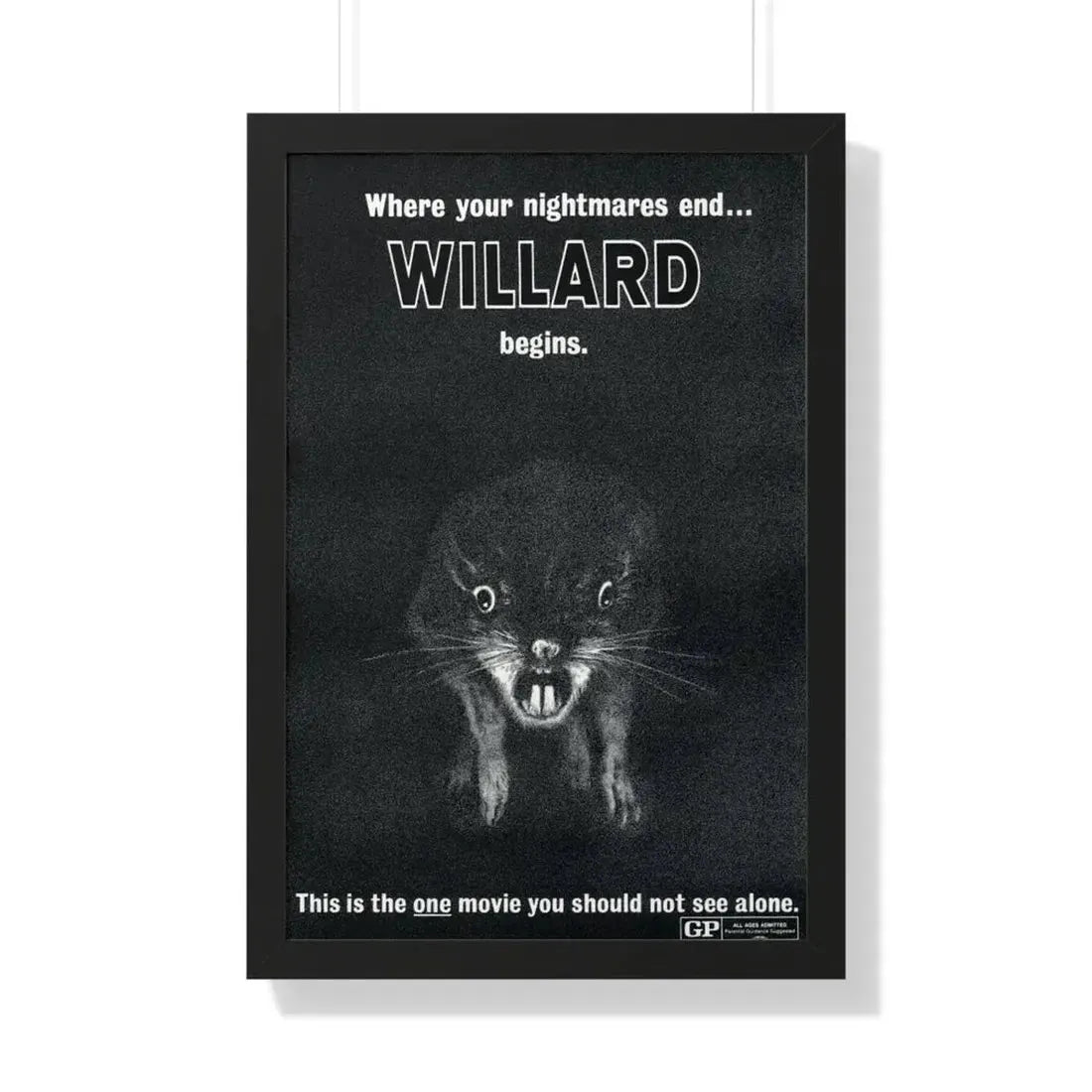 WILLARD (TEASER) 1971 - Framed Movie Poster 20" x 30" Black - The Sticker Space