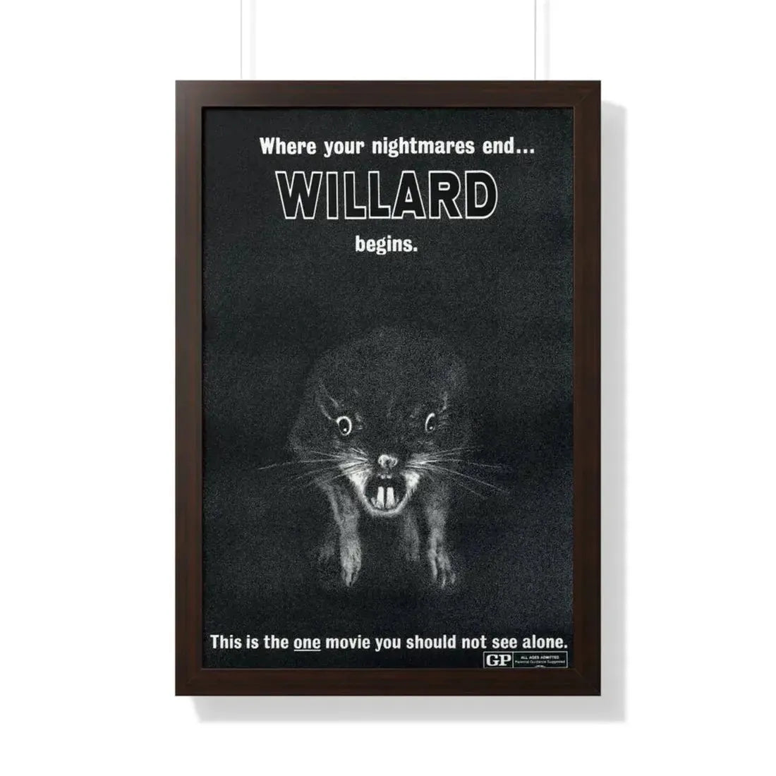 WILLARD (TEASER) 1971 - Framed Movie Poster 20" x 30" Walnut - The Sticker Space