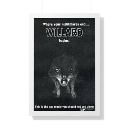 WILLARD (TEASER) 1971 - Framed Movie Poster 20" x 30" White - The Sticker Space