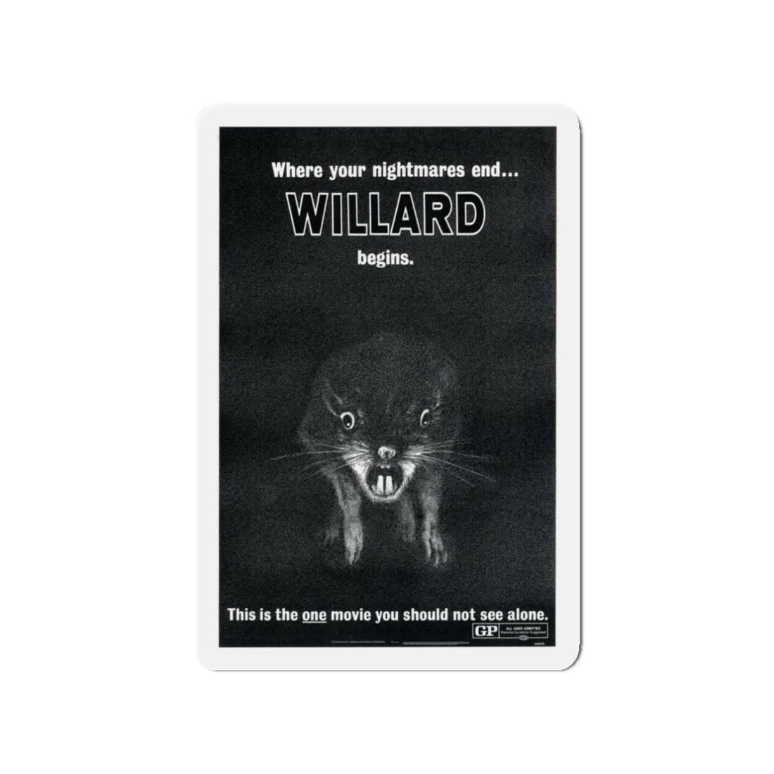 WILLARD (TEASER) 1971 Movie Poster - Refrigerator Magnet 3 Inch - The Sticker Space