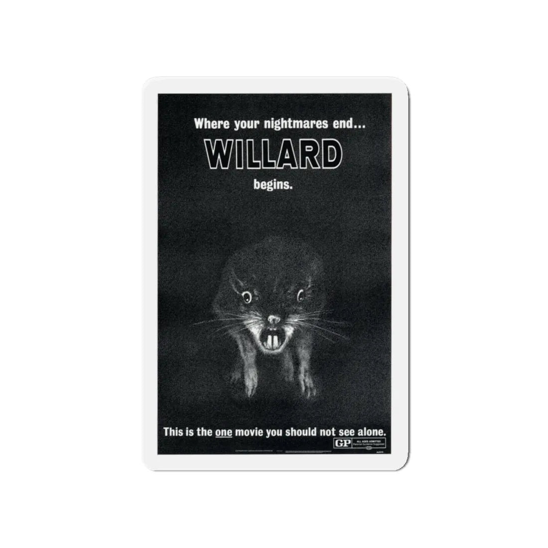 WILLARD (TEASER) 1971 Movie Poster - Refrigerator Magnet 4 Inch - The Sticker Space