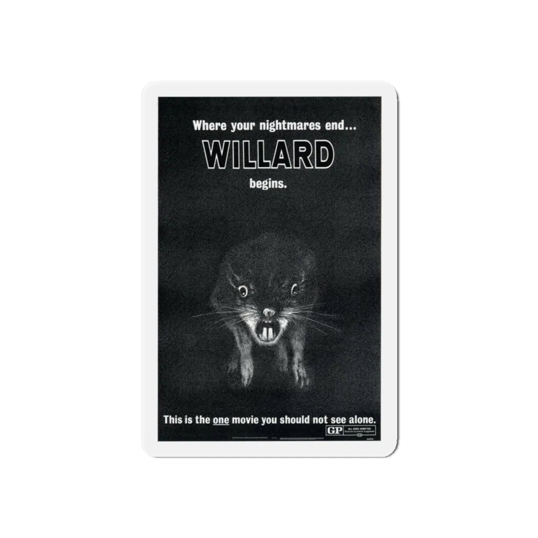 WILLARD (TEASER) 1971 Movie Poster - Refrigerator Magnet 6 Inch - The Sticker Space