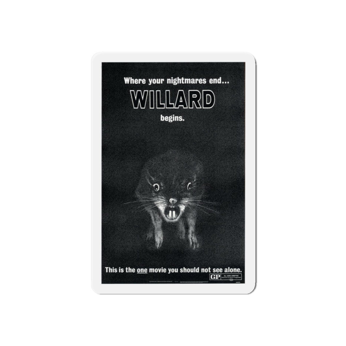 WILLARD (TEASER) 1971 Movie Poster - Refrigerator Magnet-6 × 6"-The Sticker Space