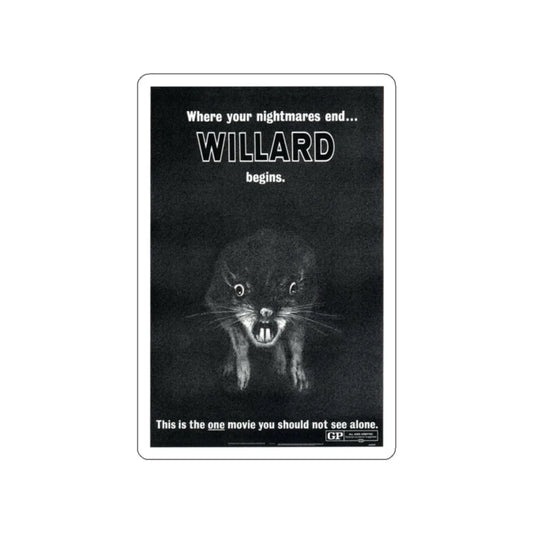 WILLARD (TEASER) 1971 Movie Poster STICKER Vinyl Die-Cut Decal 2 Inch - The Sticker Space