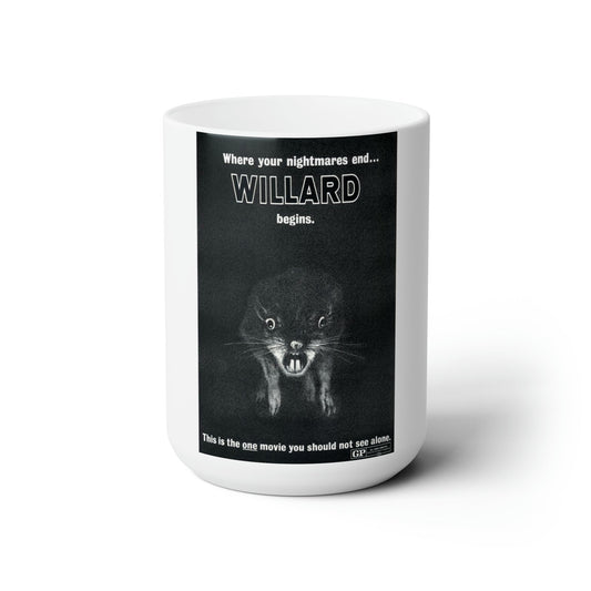 WILLARD (TEASER) 1971 Movie Poster - White Coffee Cup 15oz-15oz-The Sticker Space