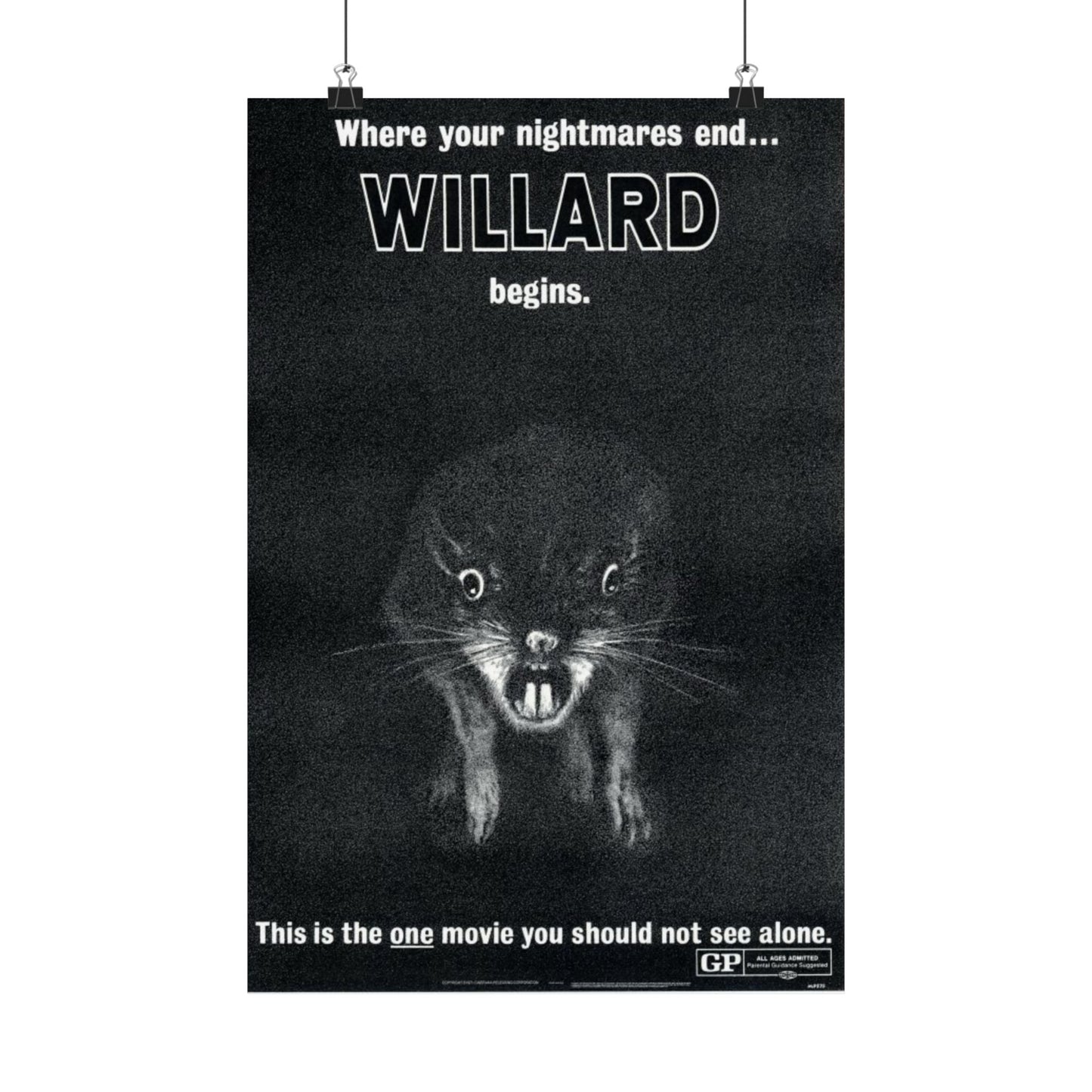 WILLARD (TEASER) 1971 - Paper Movie Poster-12″ x 18″-The Sticker Space