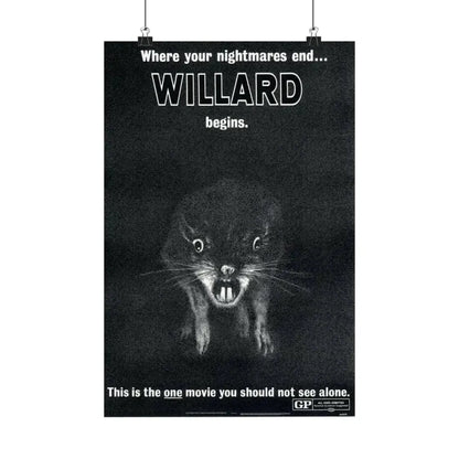 WILLARD (TEASER) 1971 - Paper Movie Poster 12″ x 18″ Matte - The Sticker Space