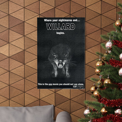 WILLARD (TEASER) 1971 - Paper Movie Poster-The Sticker Space