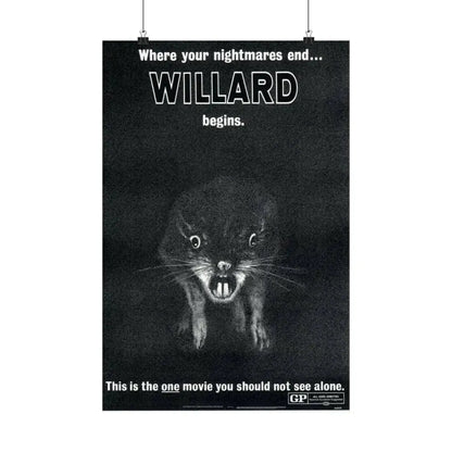 WILLARD (TEASER) 1971 - Paper Movie Poster 16″ x 24″ Matte - The Sticker Space