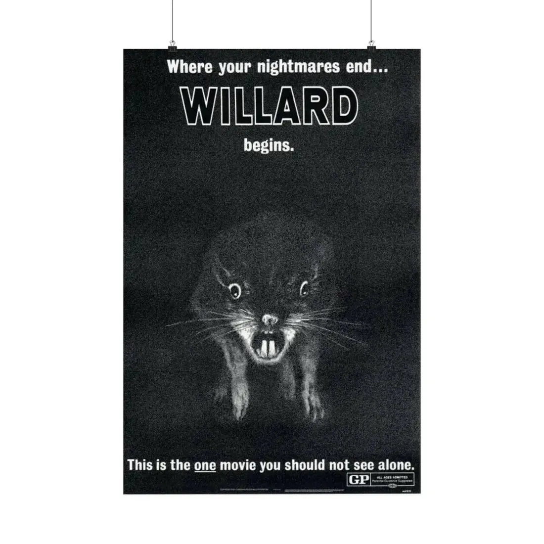 WILLARD (TEASER) 1971 - Paper Movie Poster 24″ x 36″ Matte - The Sticker Space