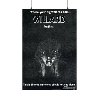 WILLARD (TEASER) 1971 - Paper Movie Poster 24″ x 36″ Matte - The Sticker Space