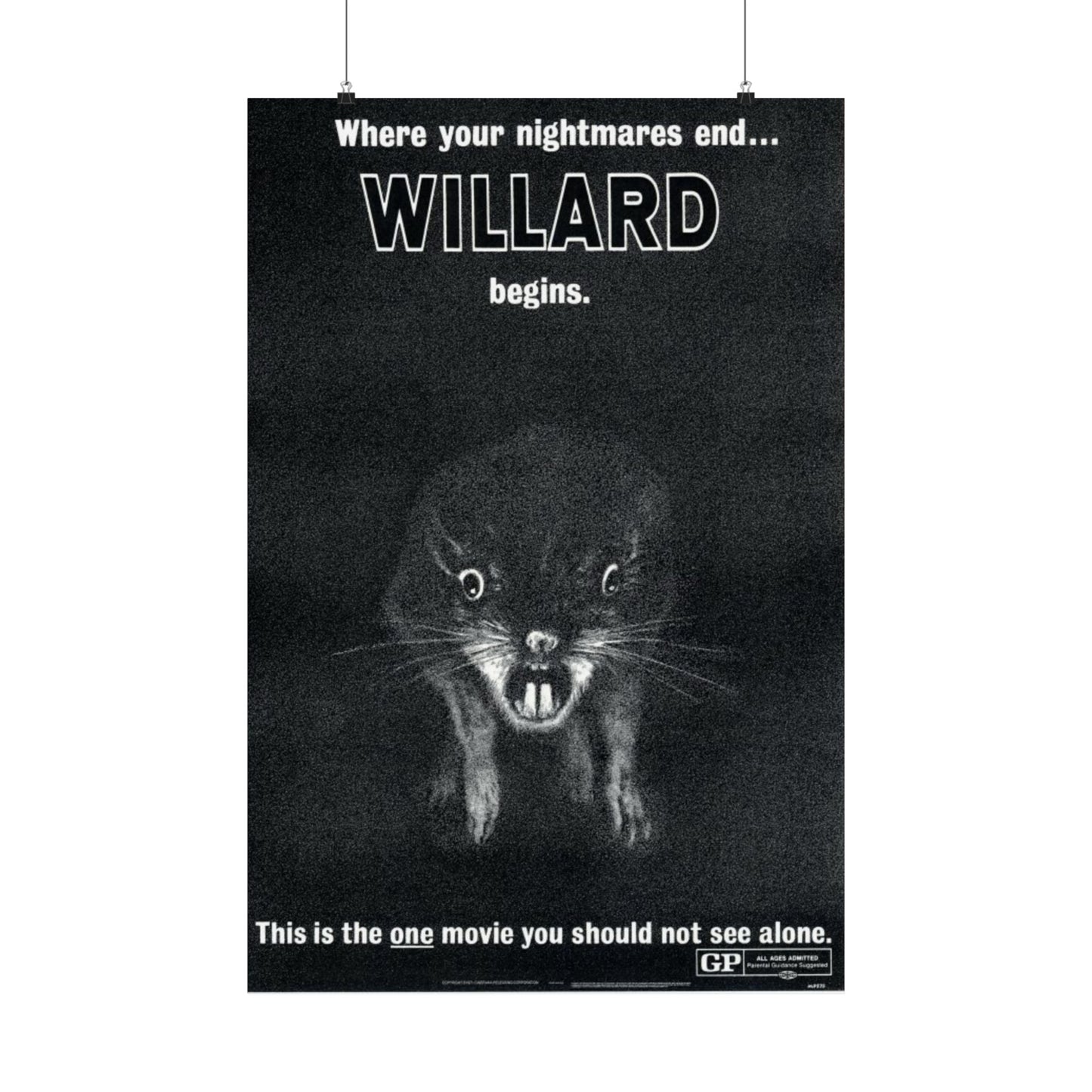 WILLARD (TEASER) 1971 - Paper Movie Poster-24″ x 36″-The Sticker Space