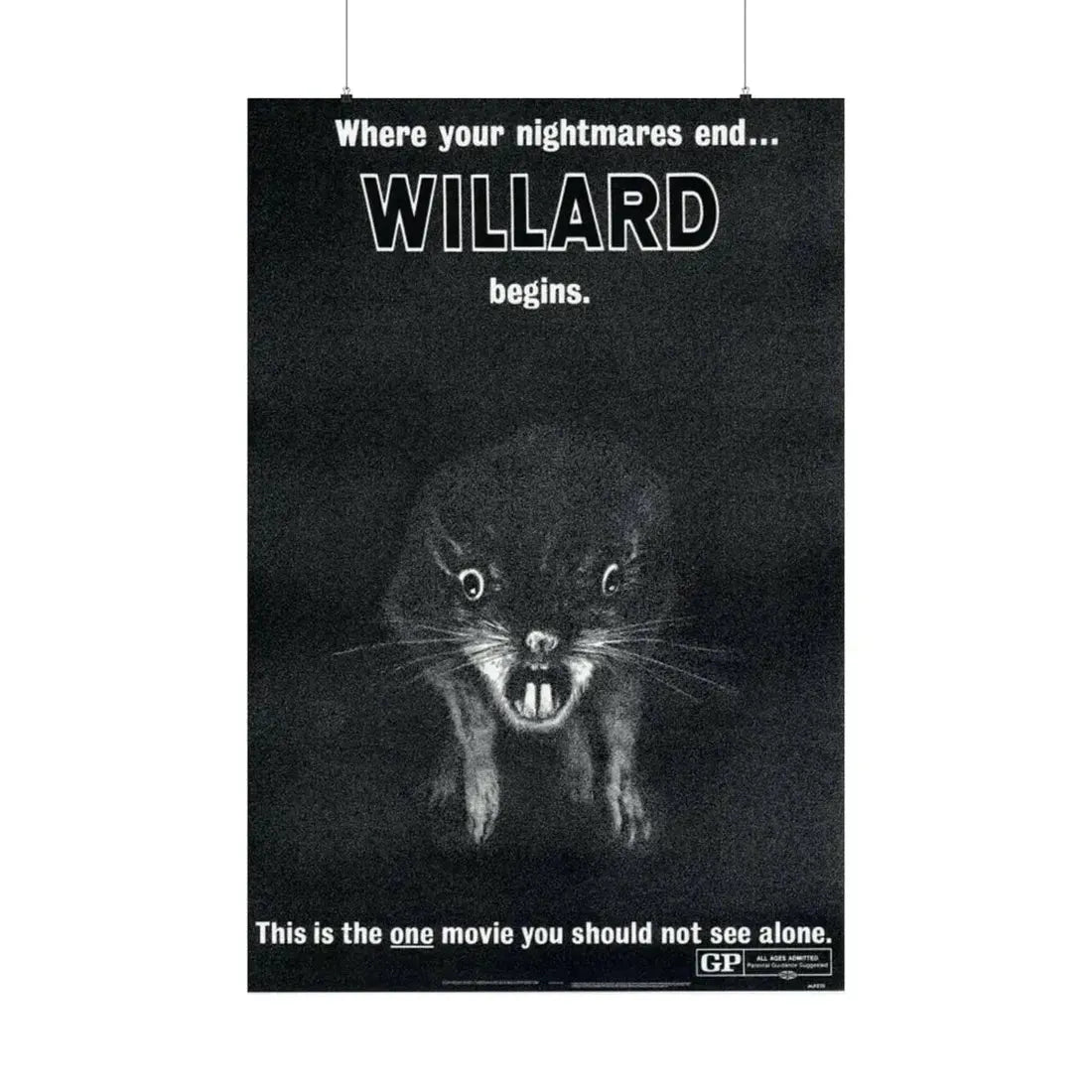 WILLARD (TEASER) 1971 - Paper Movie Poster 36" x 54" Matte - The Sticker Space