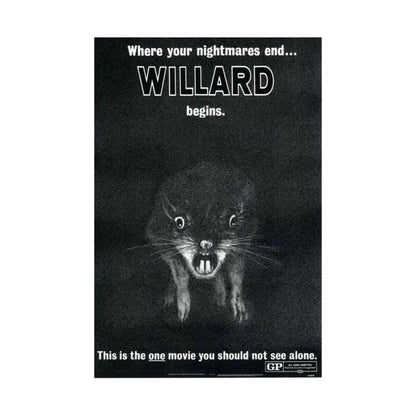 WILLARD (TEASER) 1971 - Paper Movie Poster - The Sticker Space