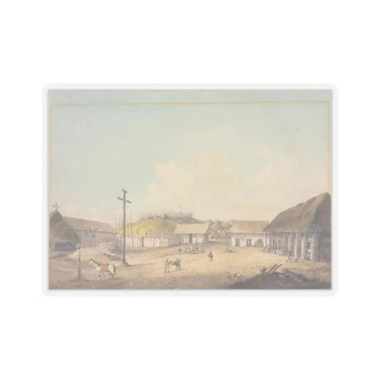 William Alexander Mission of St Carlos (Native Americans in Art) STICKER Vinyl Kiss-Cut Decal 2 Inch Transparent - The Sticker Space