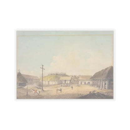 William Alexander Mission of St Carlos (Native Americans in Art) STICKER Vinyl Kiss-Cut Decal 3 Inch Transparent - The Sticker Space