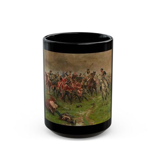 William Barnes Wollen (1857-1936) The Flag, Albuhera, 16 May 1811 - Black Coffee Mug-15oz-The Sticker Space