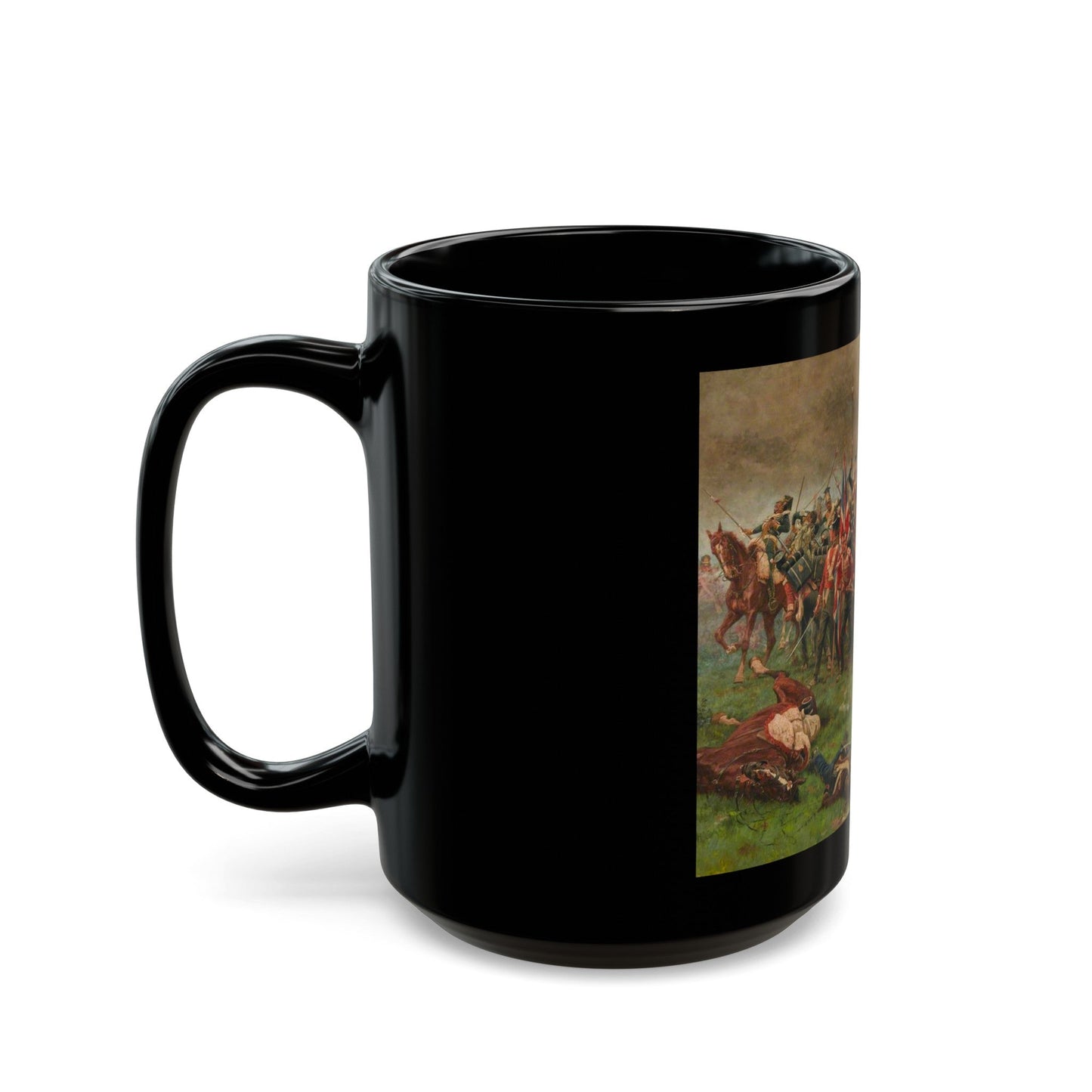 William Barnes Wollen (1857-1936) The Flag, Albuhera, 16 May 1811 - Black Coffee Mug-The Sticker Space