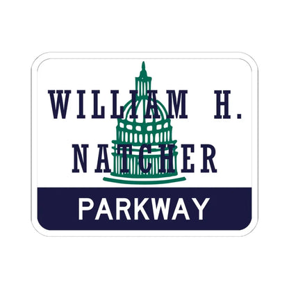William H Natcher Pkwy Shield (Kentucky) (Road Sign) STICKER Vinyl Kiss-Cut Decal 6 Inch White - The Sticker Space