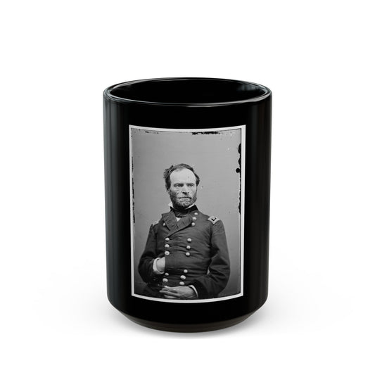 William T. Sherman 001 (U.S. Civil War) Black Coffee Mug-15oz-The Sticker Space