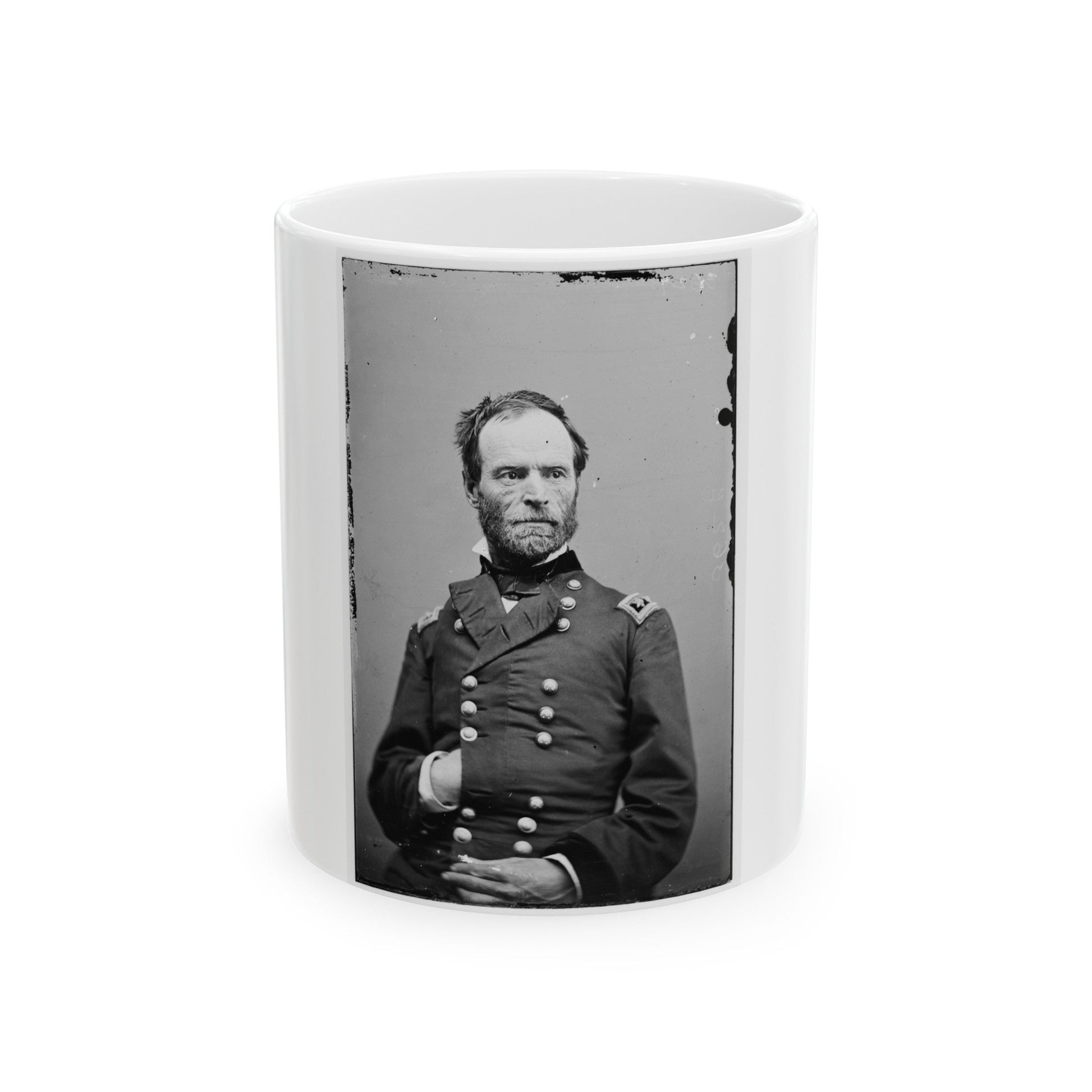 William T. Sherman 001 (U.S. Civil War) White Coffee Mug-11oz-The Sticker Space