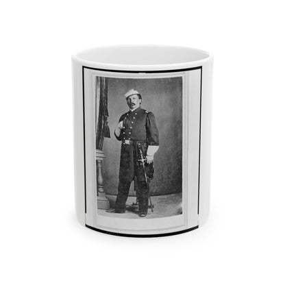 William Wagner, A Surgeon In The 24th Illinois Regiment, Full-Length Portrait, Standing, Facing Front (U.S. Civil War) White Coffee Mug-11oz-The Sticker Space