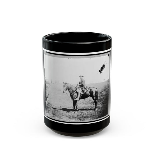 William Wilson, Scout, Headquarters, Army Of The Potomac, Seated On Horse, Full-Length Portrait, Facing Left, Culpeper, Va. (U.S. Civil War) Black Coffee Mug-15oz-The Sticker Space