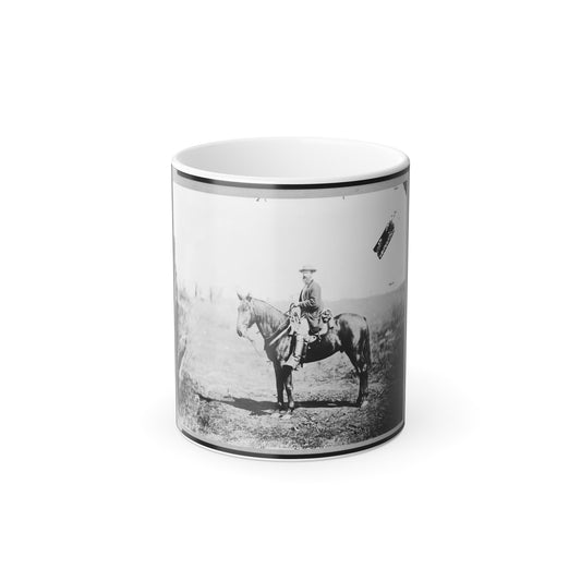 William Wilson, Scout, Headquarters, Army of the Potomac, Seated on Horse, Full-Length Portrait, Facing Left, Culpeper, Va. (U.S. Civil War) Color Morphing Mug 11oz-11oz-The Sticker Space