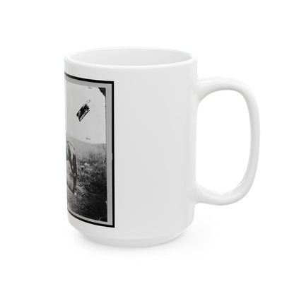 William Wilson, Scout, Headquarters, Army Of The Potomac, Seated On Horse, Full-Length Portrait, Facing Left, Culpeper, Va. (U.S. Civil War) White Coffee Mug-The Sticker Space