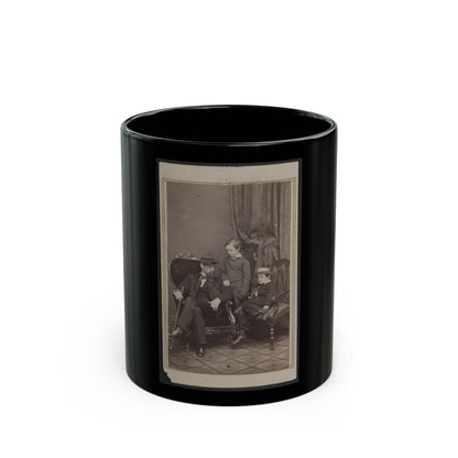 Willie And Tad Lincoln, Sons Of President Abraham Lincoln, With Their Cousin Lockwood Todd (U.S. Civil War) Black Coffee Mug-11oz-The Sticker Space