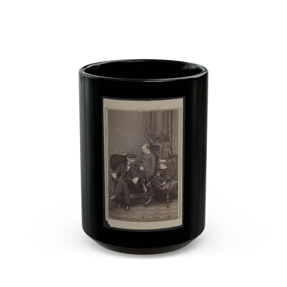 Willie And Tad Lincoln, Sons Of President Abraham Lincoln, With Their Cousin Lockwood Todd (U.S. Civil War) Black Coffee Mug-15oz-The Sticker Space