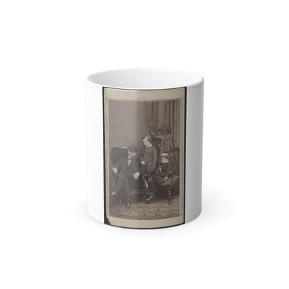 Willie and Tad Lincoln, Sons of President Abraham Lincoln, With Their Cousin Lockwood Todd (U.S. Civil War) Color Morphing Mug 11oz-11oz-The Sticker Space