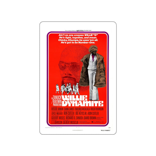 WILLIE DYNAMITE 1973 Movie Poster STICKER Vinyl Die-Cut Decal-White-The Sticker Space