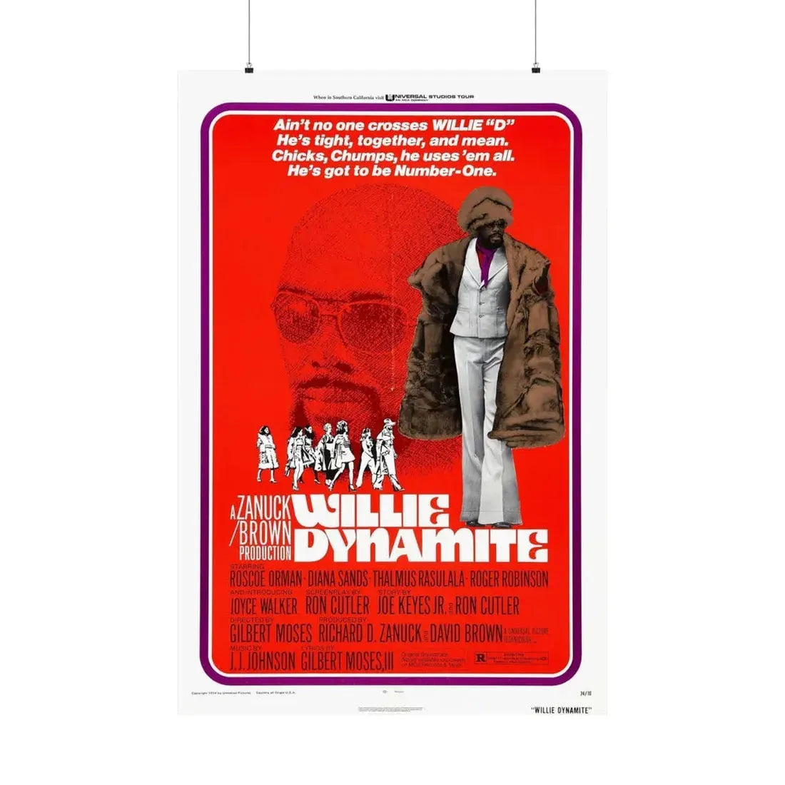 WILLIE DYNAMITE 1973 - Paper Movie Poster 36" x 54" Matte - The Sticker Space
