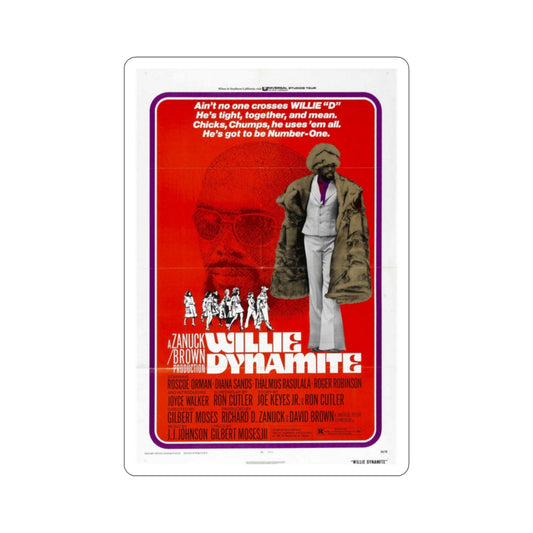 Willie Dynamite 1974 Movie Poster STICKER Vinyl Die-Cut Decal-2 Inch-The Sticker Space