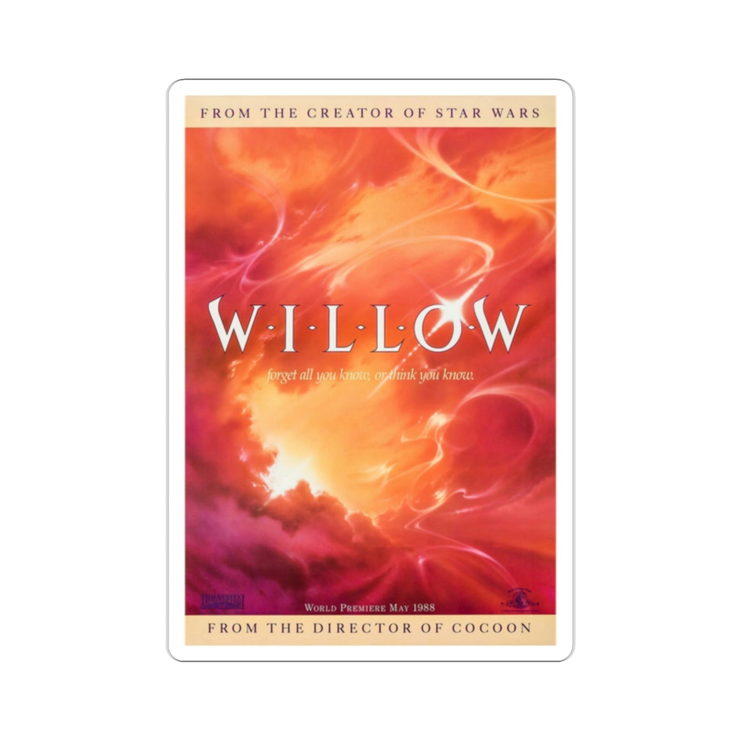 Willow 1988 Movie Poster STICKER Vinyl Die-Cut Decal-2 Inch-The Sticker Space