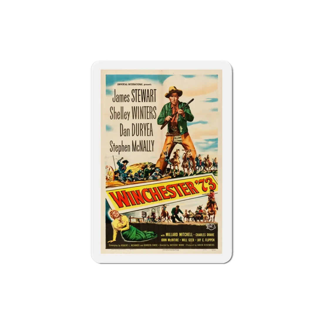 Winchester 73 1950 Movie Poster Refrigerator Magnet 3 Inch - The Sticker Space