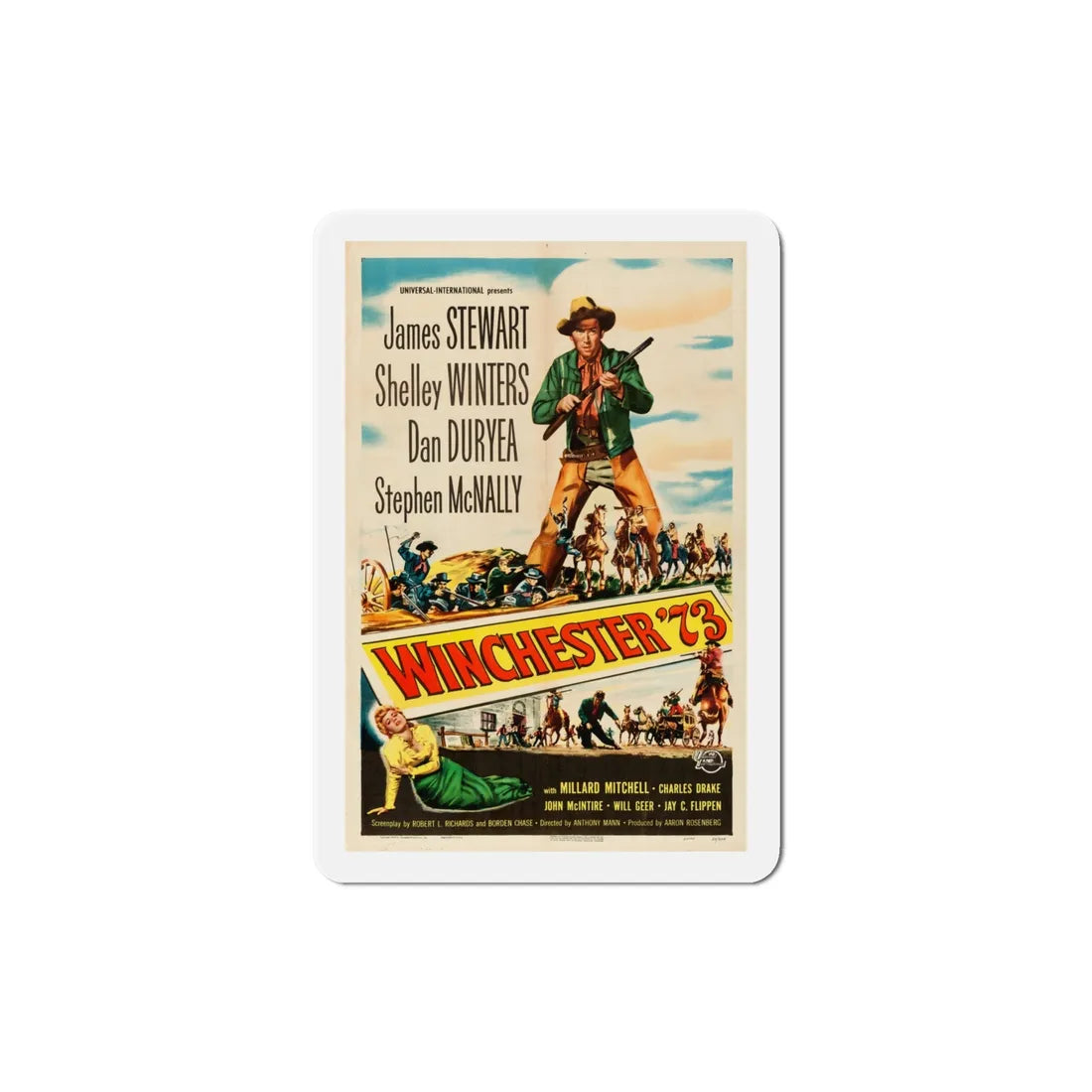 Winchester 73 1950 Movie Poster Refrigerator Magnet 4 Inch - The Sticker Space