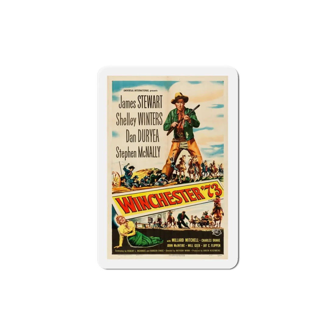 Winchester 73 1950 Movie Poster Refrigerator Magnet 5 Inch - The Sticker Space