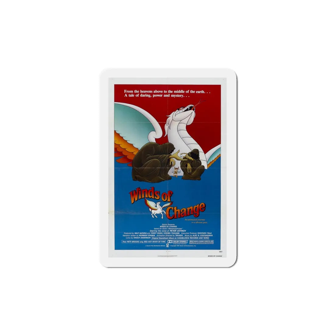 Winds of Change 1978 Movie Poster Refrigerator Magnet 5 Inch - The Sticker Space