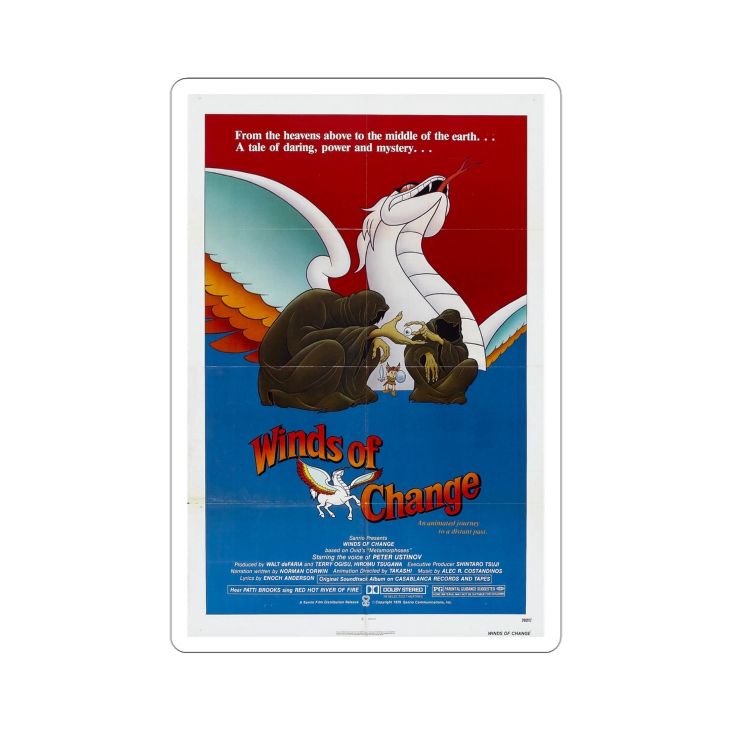 Winds of Change 1978 Movie Poster STICKER Vinyl Die-Cut Decal-3 Inch-The Sticker Space