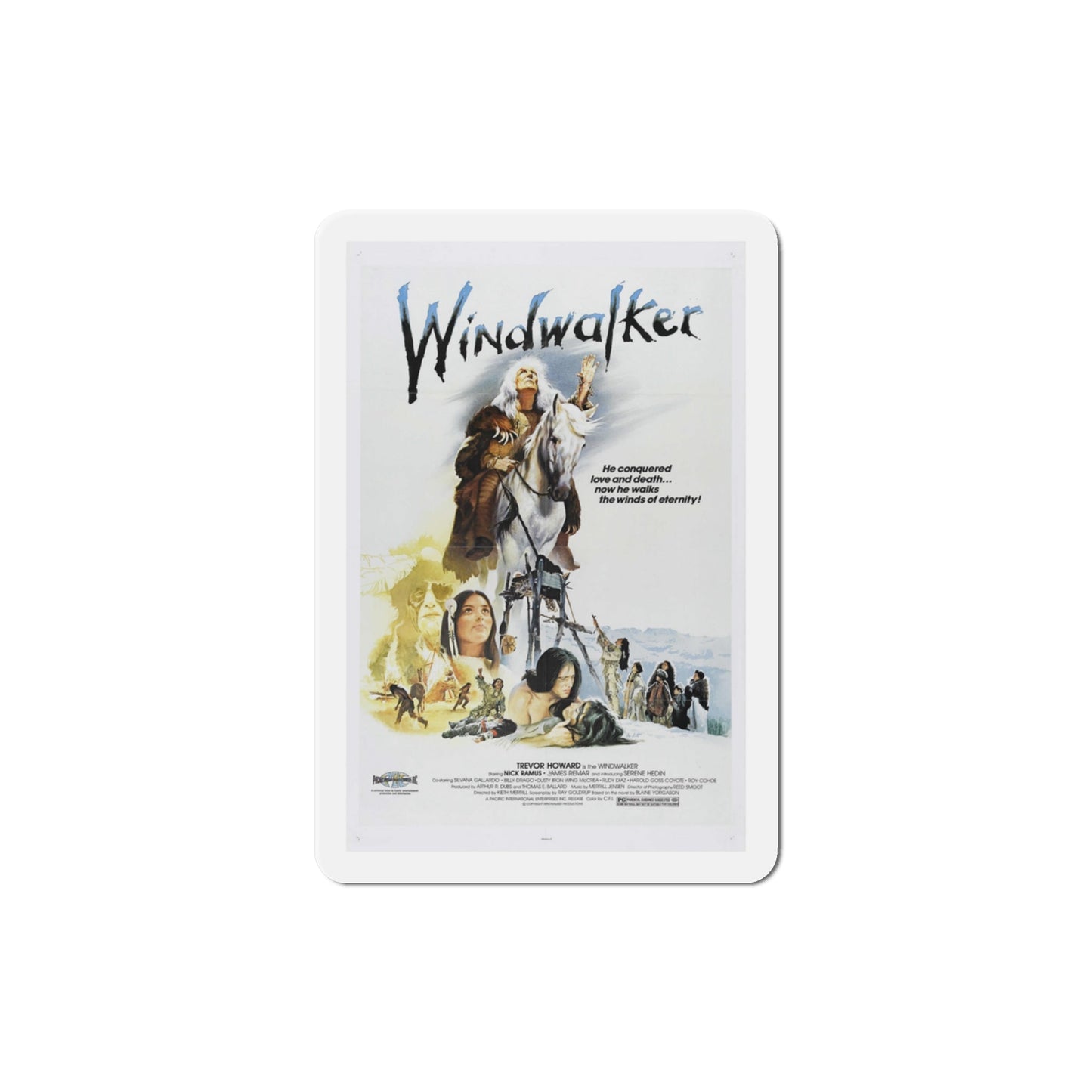 Windwalker 1980 Movie Poster Die-Cut Magnet-3" x 3"-The Sticker Space