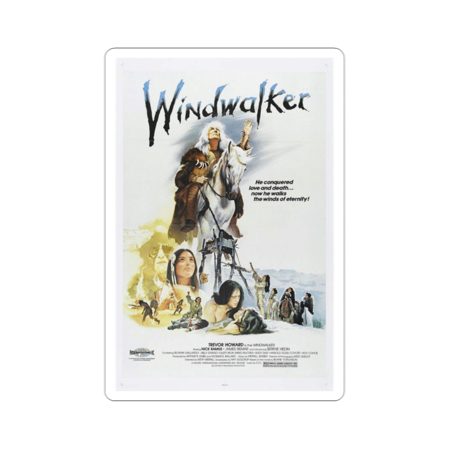 Windwalker 1980 Movie Poster STICKER Vinyl Die-Cut Decal-2 Inch-The Sticker Space