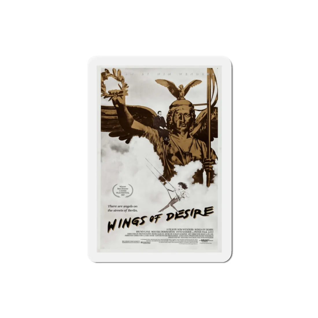 Wings of Desire 1988 Movie Poster Refrigerator Magnet 2 Inch - The Sticker Space