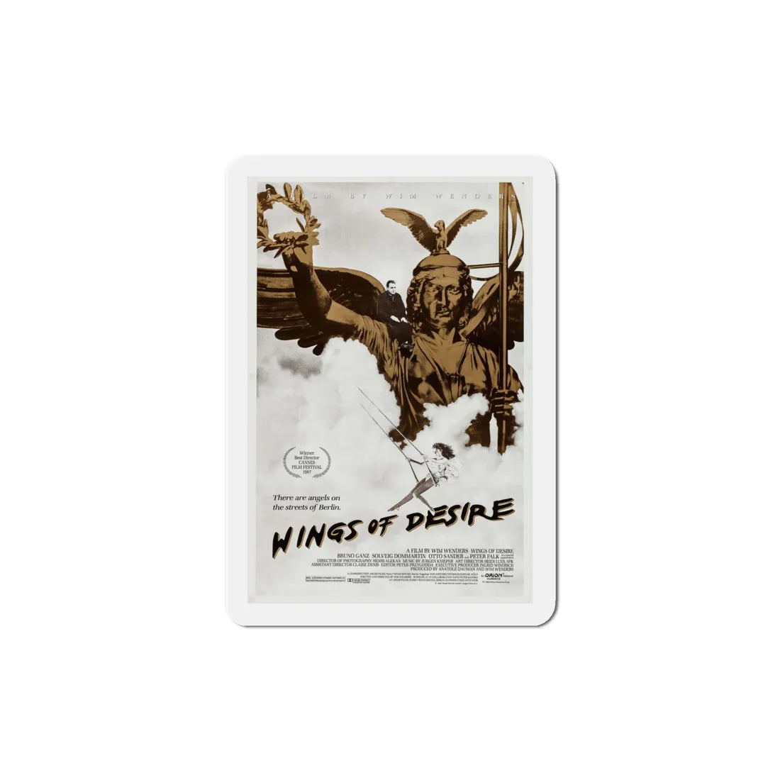 Wings of Desire 1988 Movie Poster Refrigerator Magnet 4 Inch - The Sticker Space