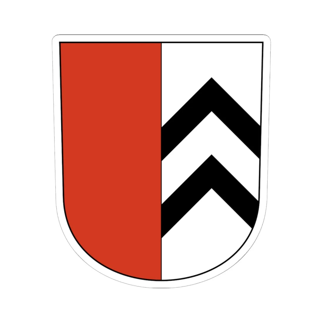 Winkel (Switzerland) (Coat of Arms) STICKER Vinyl Kiss-Cut Decal 6 Inch White - The Sticker Space