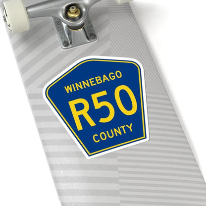 Winnebago County Route R50 IA (Iowa) (Road Sign) STICKER Vinyl Kiss-Cut Decal - The Sticker Space